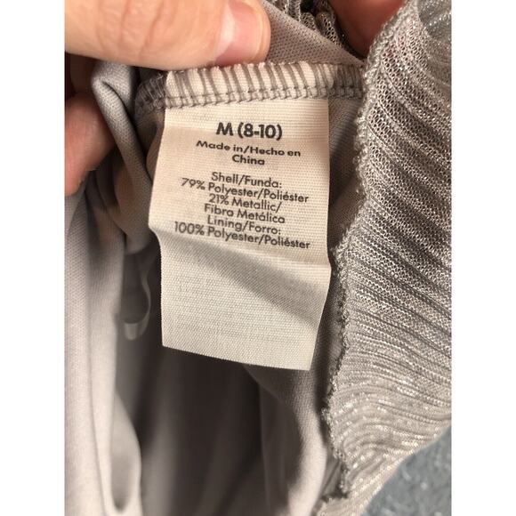 No Boundaries Womens Tank Top Medium Criss Cross Halter Light Gray Boho Fairy - Picture 7 of 9